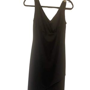 Rocket Candy V-Neck Jeweled Shoulder Black Dress